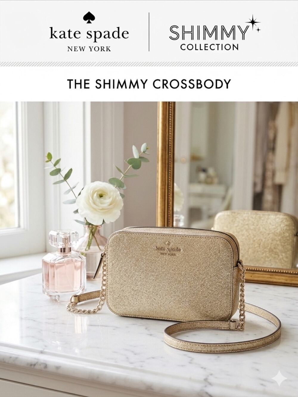 Kate Spade New York "Shimmy" Glitter Crossbody